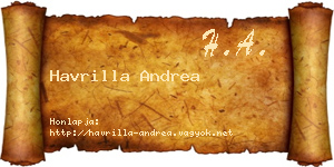 Havrilla Andrea névjegykártya